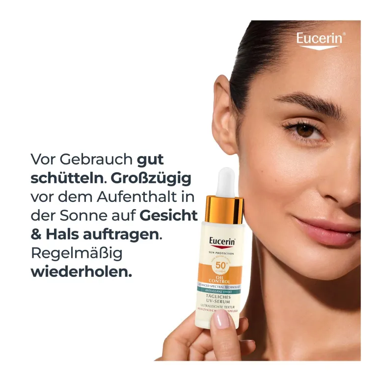 Eucerin Oil Control Face Sun Tägliches UV-Serum LSF 50+, 30 ml