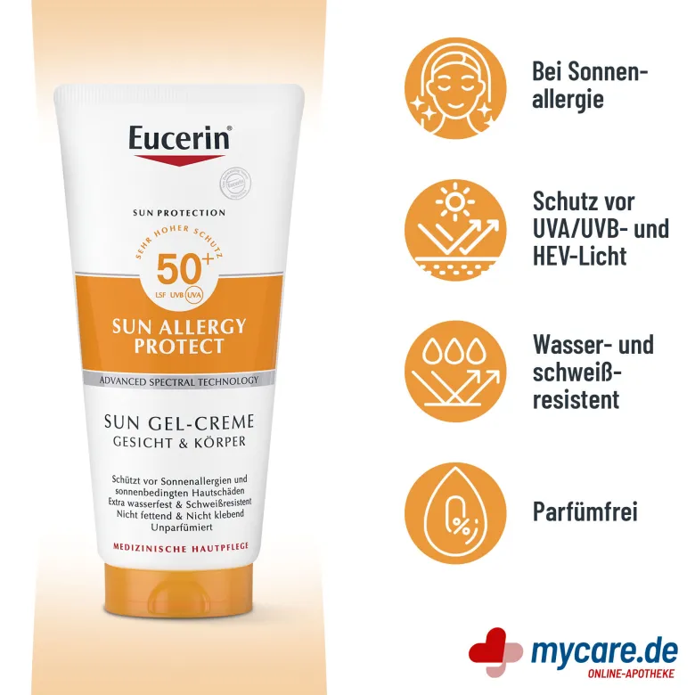 Eucerin Sun Allergy Protect Sun Gel-Creme LSF 50+, 200 ml