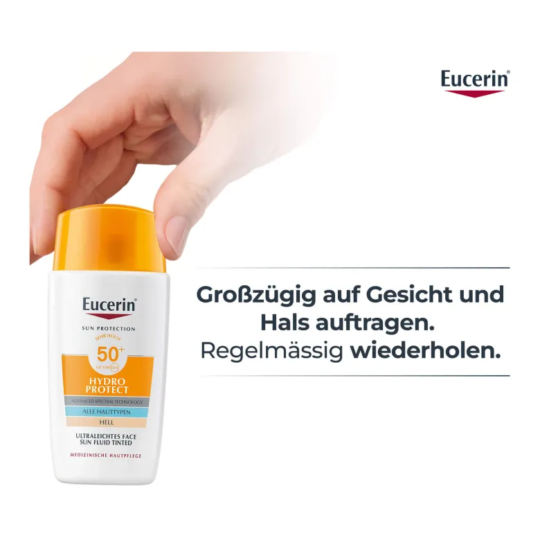 Eucerin Sun Hydro Protect Face Fluid LSF 50+ getönt hell, 50 ml