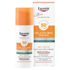 Eucerin Sun Oil Control Getönte Face Gel-Creme LSF50+ Mittel, 50 ml