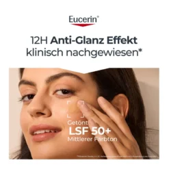Eucerin Sun Oil Control Getönte Face Gel-Creme LSF50+ Mittel, 50 ml
