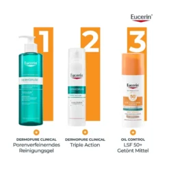 Eucerin Sun Oil Control Getönte Face Gel-Creme LSF50+ Mittel, 50 ml