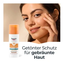 Eucerin Sun Oil Control Getönte Face Gel-Creme LSF50+ Mittel, 50 ml