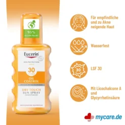 Eucerin Sun Oil Control Spray Transparent LSF 30, 200 ml