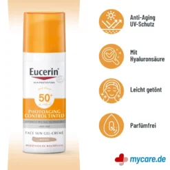Eucerin Sun Photoaging Control Face getönt mittel LSF50+, 50 ml