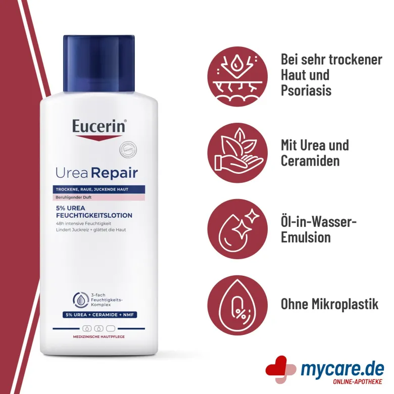 Eucerin UreaRepair 5% Urea Feuchtigkeitslotion mit Duft, 250 ml