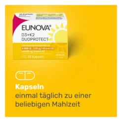Eunova DuoProtect D3 + K2 4000 I.E. Kapseln, 90 St