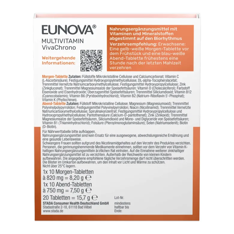 Eunova Multivitamin VivaChrono Tabletten, 2X10 St