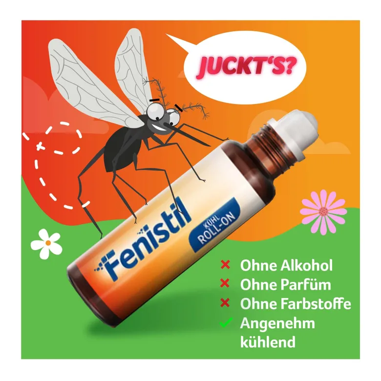 Fenistil Kühl Roll-on bei Insektenstichen und Sonnenbrand, 8 ml