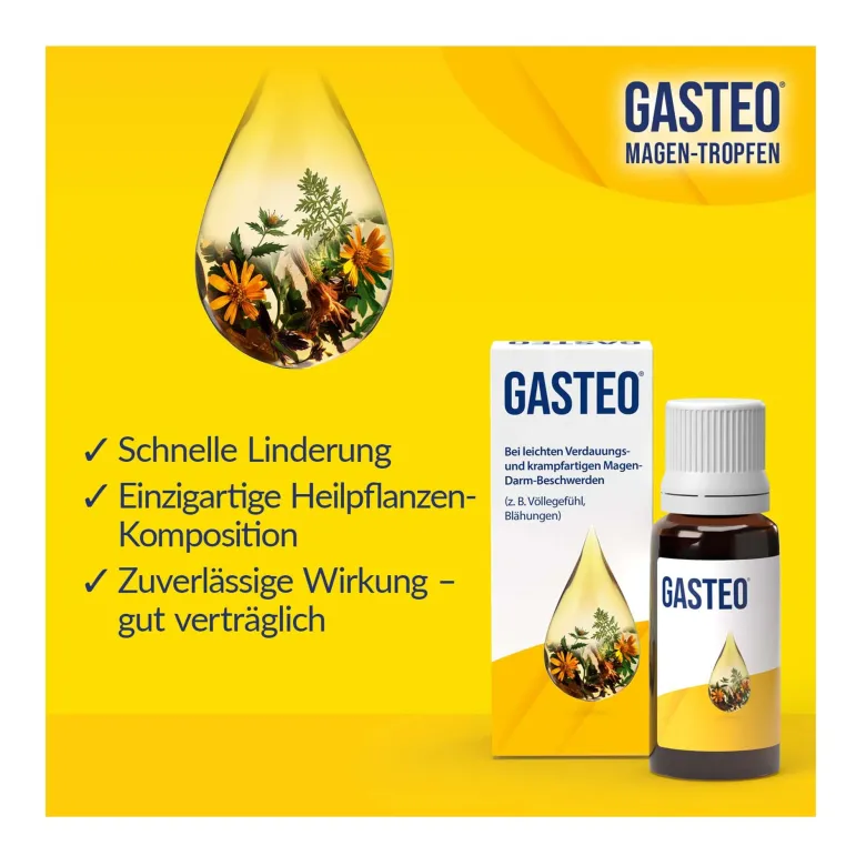 Gasteo Magen-Tropfen bei Magen-Darm-Beschwerden, 20 ml