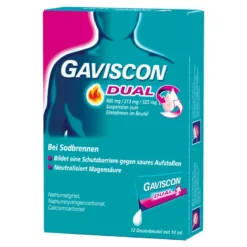 Gaviscon Dual Suspension bei Sodbrennen Dosierbeutel, 12X10 ml
