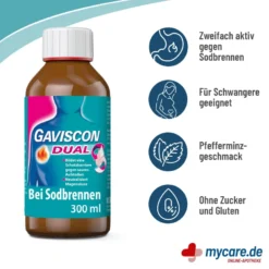 Gaviscon Dual Suspension bei Sodbrennen, 300 ml