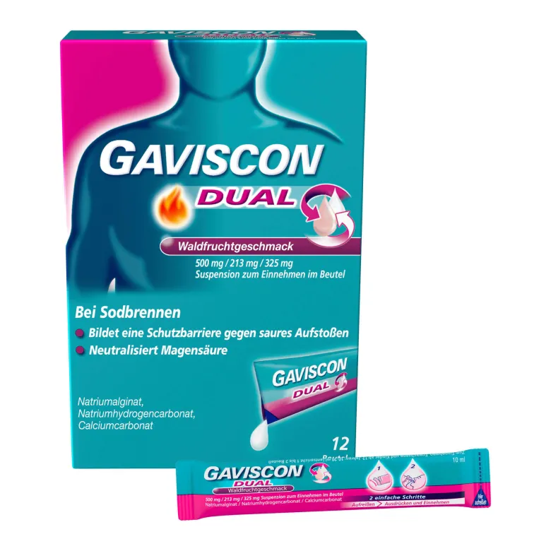 Gaviscon Dual Suspension Waldfruchtgeschmack, 12X10 ml