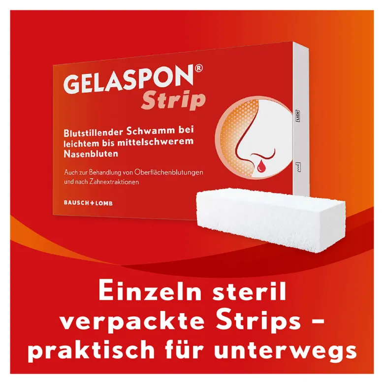 Gelaspon Strip zur Blutstillung und Wundversorgung, 4 St