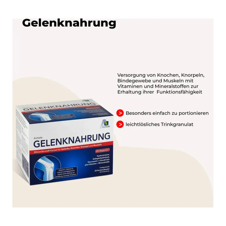 Gelenknahrung + Hyaluronsäure Trinkgranulat, 30X15 g
