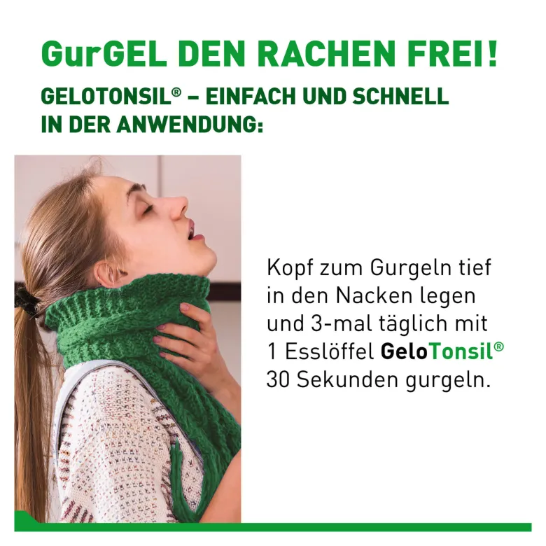GeloTonsil Gurgelgel bei Halsschmerzen u. Schluckbeschwerden, 200 ml