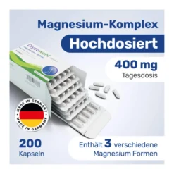 Glycowohl Magnesium 400 mg hochdosiert vegan, 200 St