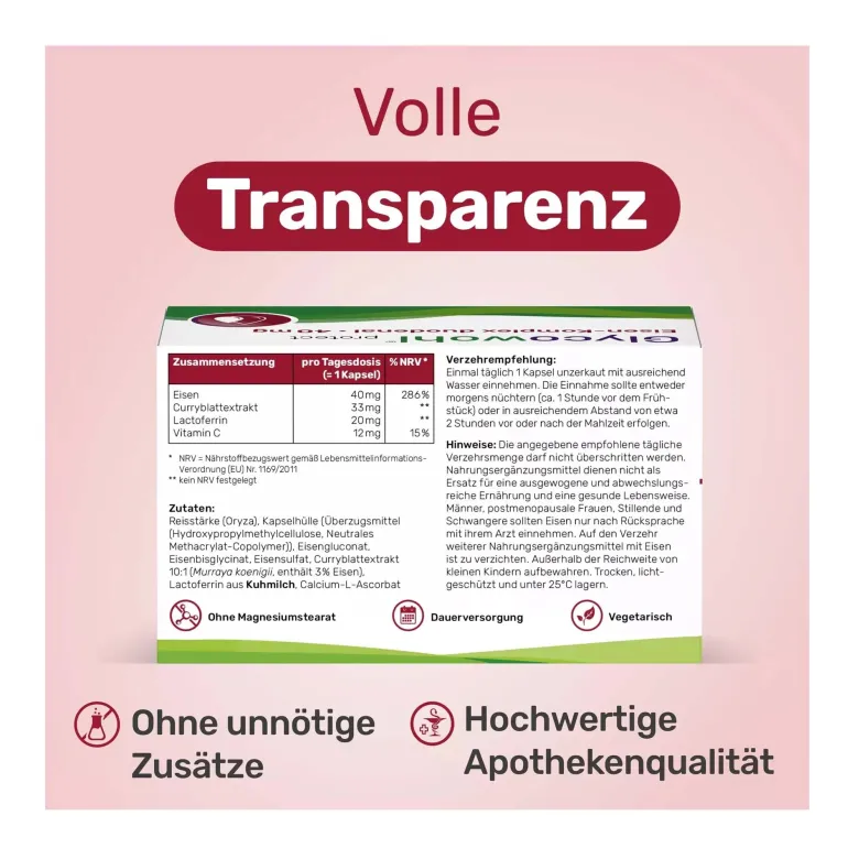 Glycowohl protect Eisen-Komplex duodenal 40 mg Kapseln, 90 St