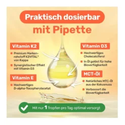 Glycowohl protect Vitamin D3 1000 I.E.+K2 30 µg Tropfen, 20 ml