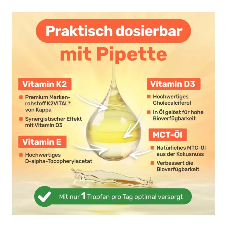 Glycowohl protect Vitamin D3 1000 I.E.+K2 30 µg Tropfen, 20 ml