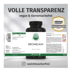 GREEN NATURALS Bromelain 500 mg vegane Kapseln, 150 St