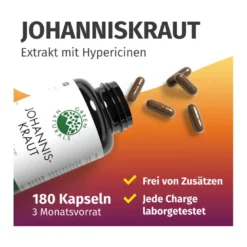 GREEN NATURALS Johanniskraut 850 mg hochdosiert Kapseln, 180 St