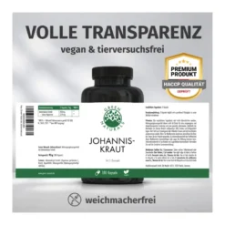 GREEN NATURALS Johanniskraut 850 mg hochdosiert Kapseln, 180 St