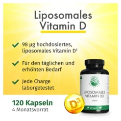 GREEN NATURALS Liposomales Vitamin D3 Kapseln, 120 St