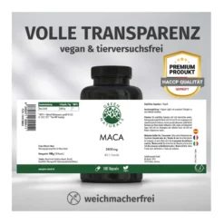 GREEN NATURALS Maca Kapseln vegan, 180 St