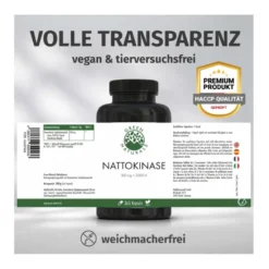 Green Naturals Nattokinase 100 mg vegane Kapseln, 365 St