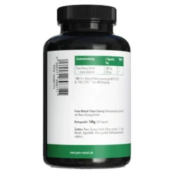 GREEN NATURALS Panax Ginseng hochdosierte vegane Kapseln, 180 St
