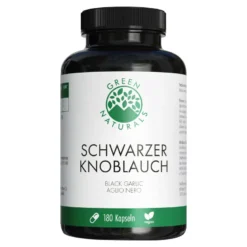 GREEN NATURALS Schwarzer Knoblauch vegane Kapseln, 180 St