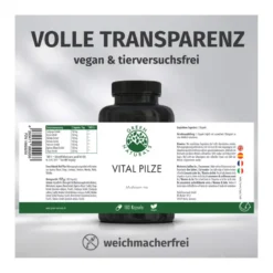 GREEN NATURALS Vital Pilze vegane Kapseln, 180 St