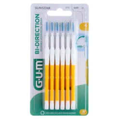 GUM Bi-Direction Interdentalbürsten ISO 4 gelb, 6 St