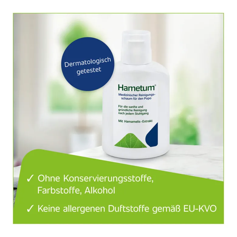 Hametum Medizinischer Reinigungsschaum für den Popo, 100 ml
