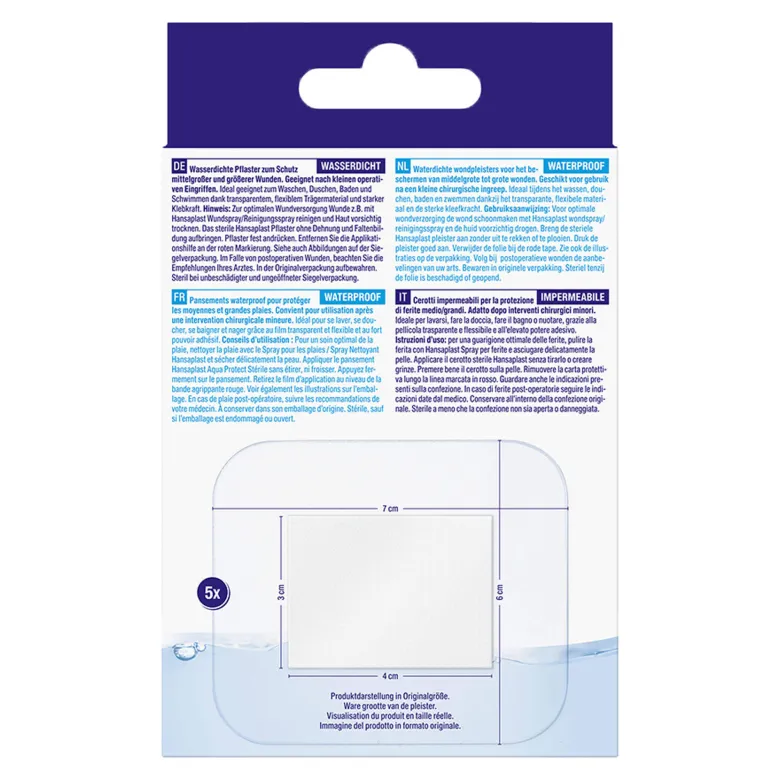 Hansaplast Aqua Protect XL 6 x 7 cm, 5 St