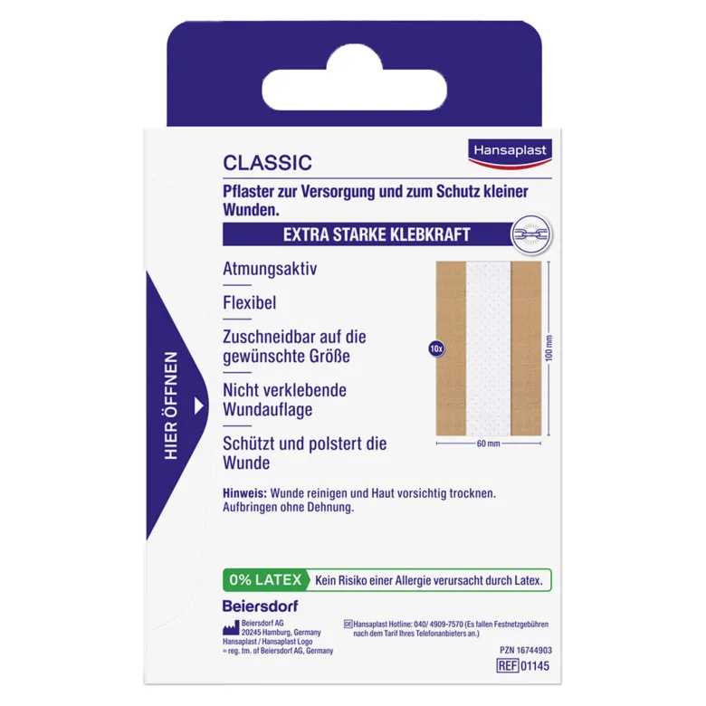 Hansaplast Classic Pflaster 1 m x 6 cm, 1 St