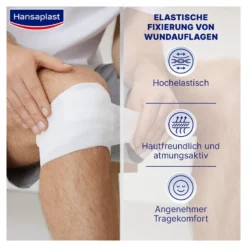 Hansaplast Elastische Fixierbinde 4 m x 8 cm, 1 St