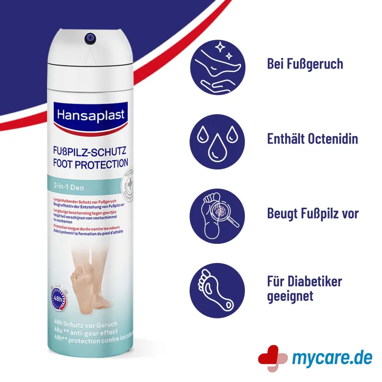 Hansaplast Fußpilz-Schutz 2in1 Deo mit Octenidin, 150 ml