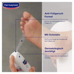 Hansaplast Fußpilz-Schutz 2in1 Deo mit Octenidin, 150 ml