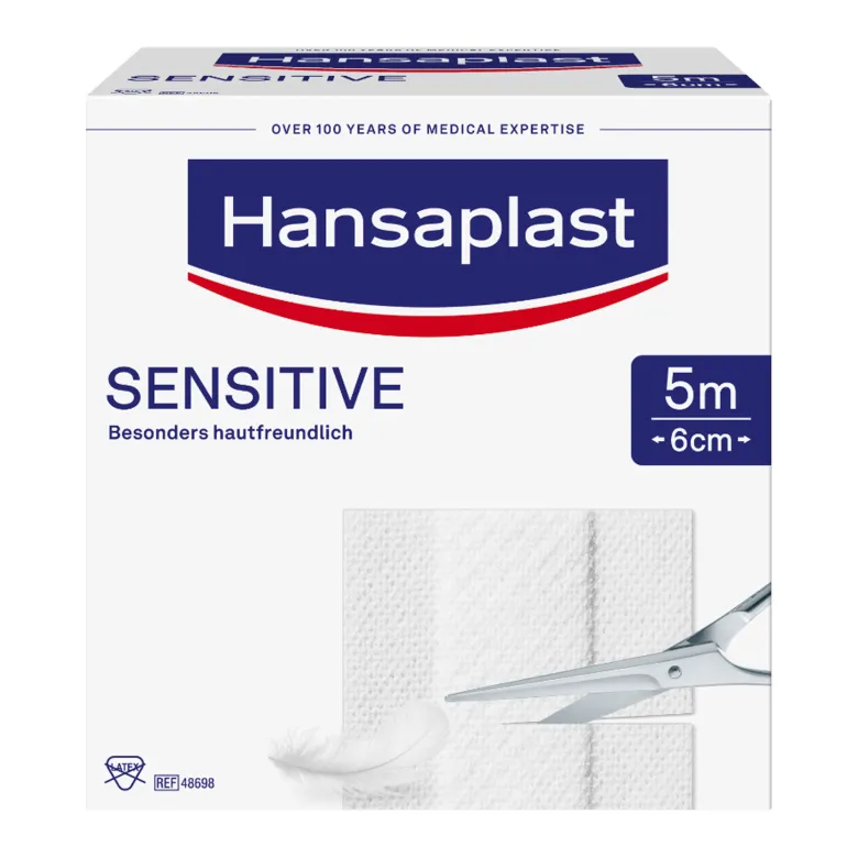 Hansaplast Sensitive Pflaster 6cm x 5m Rolle, 1 St