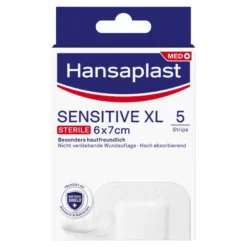 Hansaplast Sensitive Wundverband XL steril 6 x 7 cm, 5 St