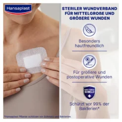 Hansaplast Sensitive Wundverband XL steril 6 x 7 cm, 5 St