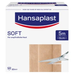 Hansaplast Soft Pflaster 6 cmx5 m Rolle, 1 St