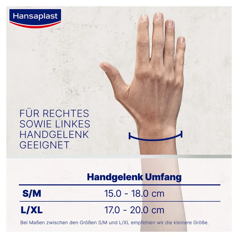 Hansaplast Sport Handgelenk-Bandage Größe S/M, 1 St