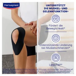 Hansaplast Sport Kinesiologie Tape 5 cmx5 m schwarz, 1 St