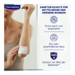 Hansaplast Ultra Sensitive Wundverband XL 5 x 7,2 cm, 5 St
