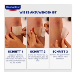 Hansaplast Zweite Haut Schutz Pflaster groß, 3 St