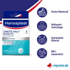 Hansaplast Zweite Haut Schutz Pflaster, 6 St