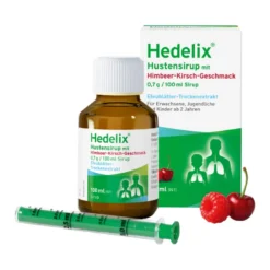 Hedelix Hustensirup mit Himbeer-Kirsch-Geschmack, 100 ml